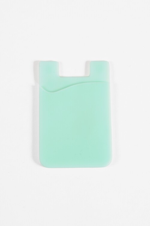 Tarjetero adhesivo ventosa verde pastel