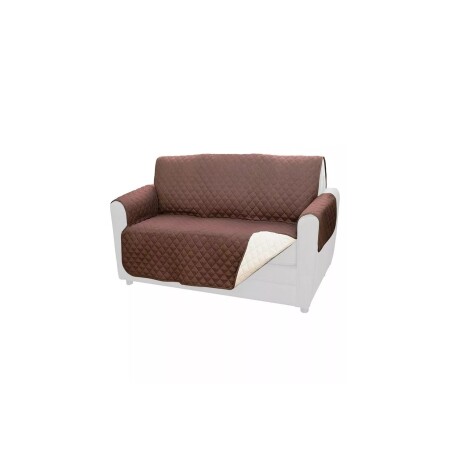 Funda Cobertora Reversible Para Sofa Sillon 2 personas Marrón Marrón