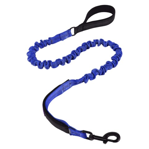 Correa Paseo Perro Elástico Doble Agarre Anti tirones 180cm Variante Color Azul