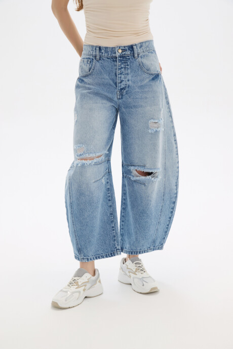 Pantalon Rynar Celeste Grisaceo