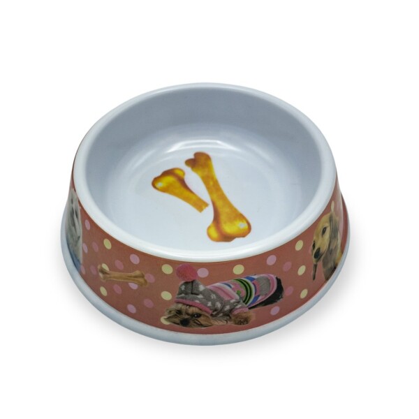 Plato Comida Agua Mascota Perros Gatos Comedero Bebedero Variante Color Rojo