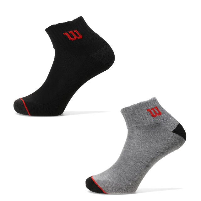 Medias Unisex Wilson x6 Multi Negro - Gris - Rojo