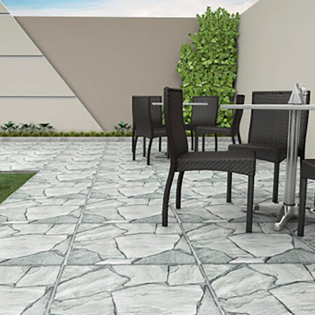 Ceramico Tipo Piedra Tonos Verde 57X57Cm Piso Exterior GAMAS DE VERDE