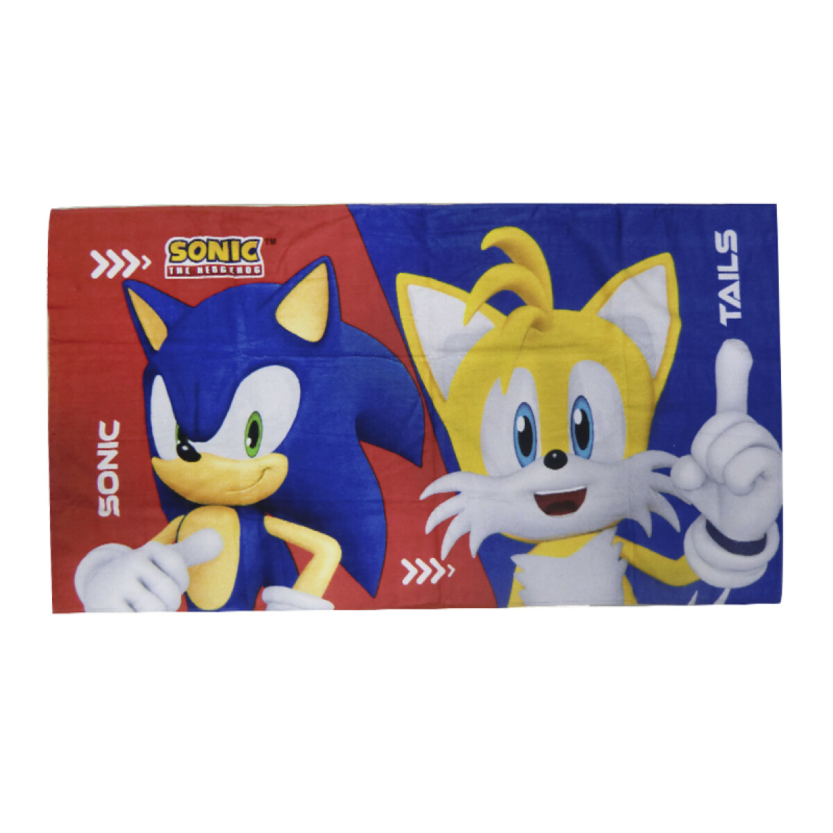 Toalla Infantil Playera Sonic Algodón 70 x 130 cm 