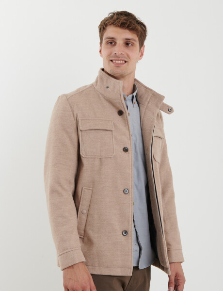 300256 SOBRETODO HARRINGTON LABEL Tostado