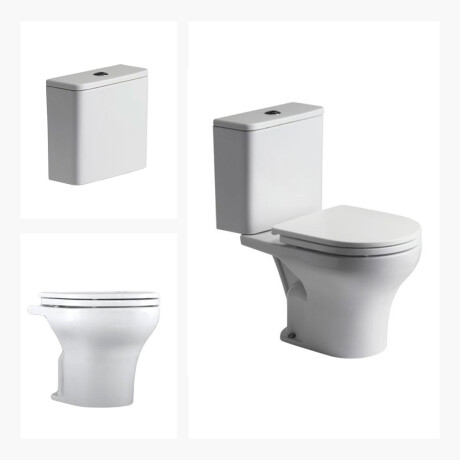 Juego De Inodoro Con Mochila Y Tapa Cierre Suave BLANCO