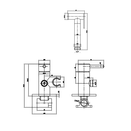 GRIFERIA DUCHA HIGIENICA EMBUTIR GUN METAL - SIGNATURE 000