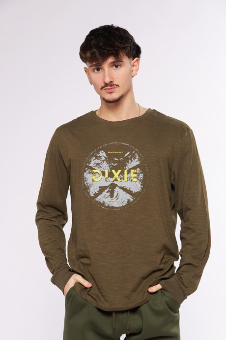 T-SHIRT ML CREATE DIXIE Verde