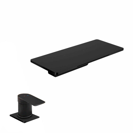 Griferia Cascada Con Volante De Mesada, Negro Mate 000