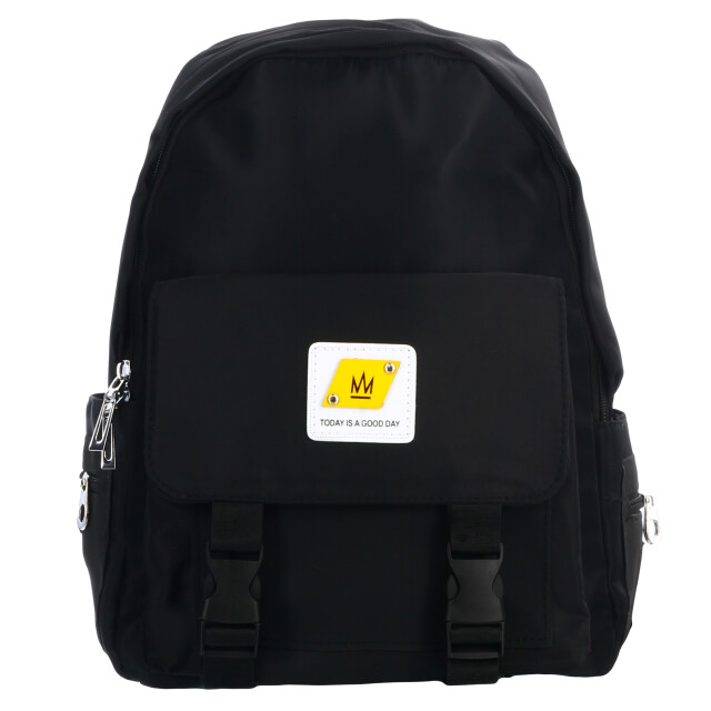 Mochila Miss Carol CAM con materiales combinados Negro