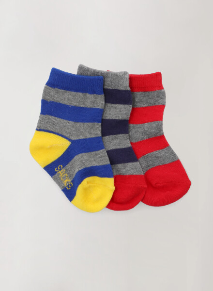 Pack de 3 medias medias en mezcla de algodón con diseños div Diseño 1