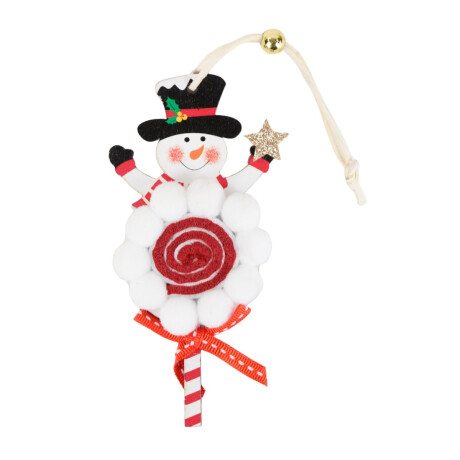 Colgante navideño de madera muñeco de nieve Colgante navideño de madera muñeco de nieve