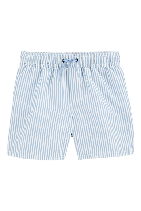 Short de baño, con protección UPF 50+, diseño a rayas Sin color