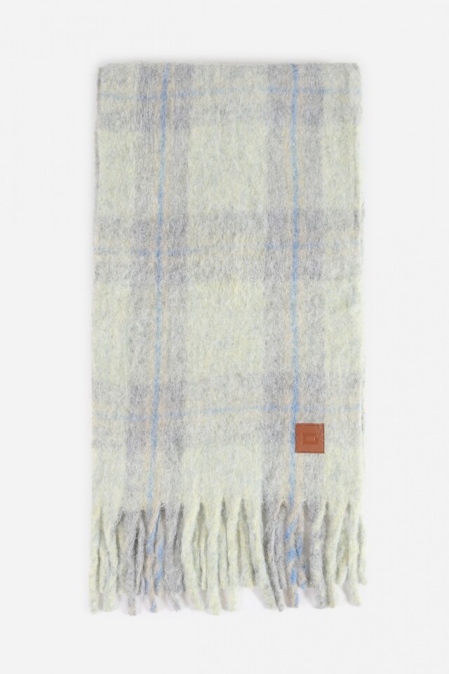 Bufanda escocesa verde pastel