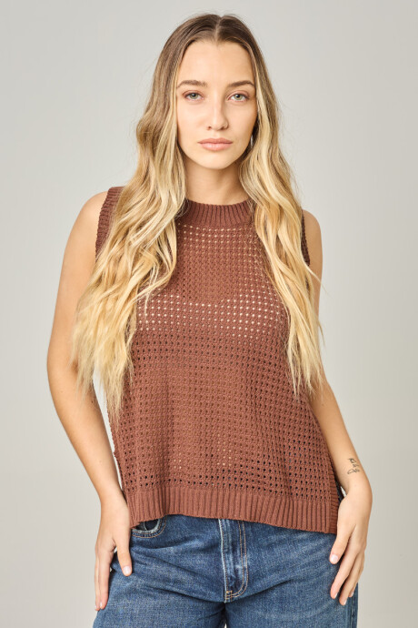 Chaleco cleo Chocolate