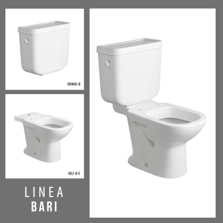 Juego De Loza Incluye Inodoro y mochila Ferrum Bari BLANCO