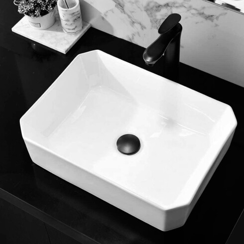 Bacha Lavatorio De Apoyar Aqualia 50X37X13.5 Blanca 000