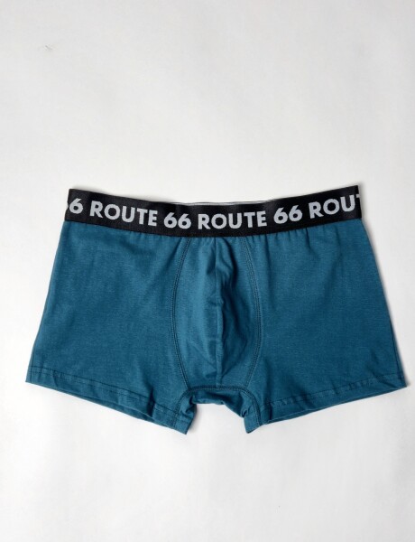 Boxer de algodon con lycra liso Fresh Petroleo