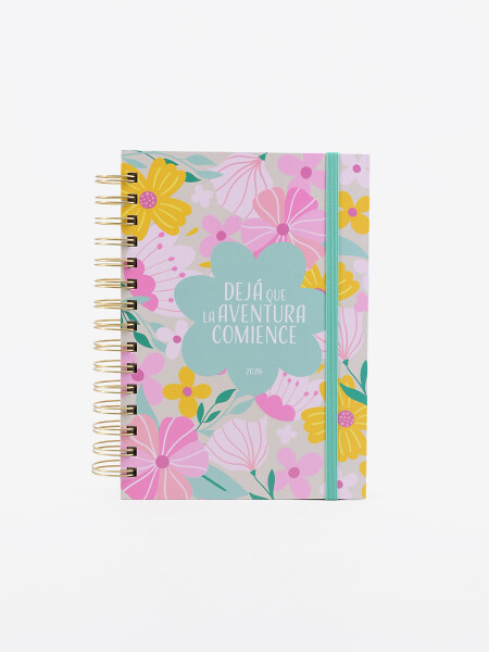 AGENDA FLOWER 2026 VERDE AQUA