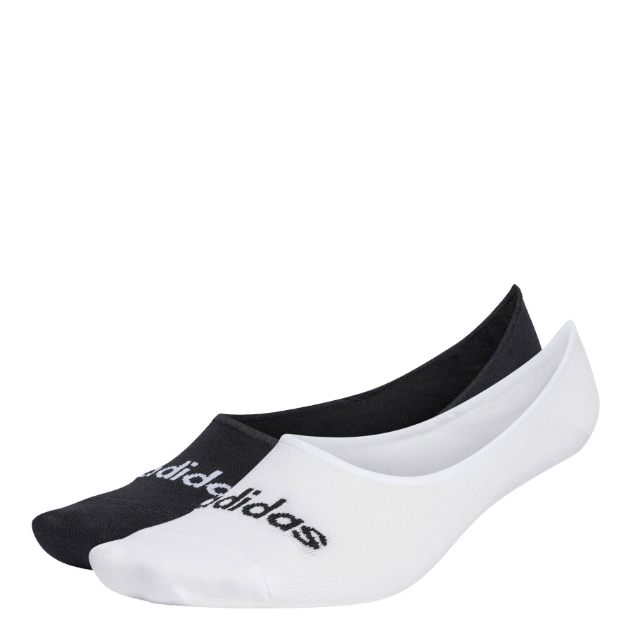 Medias Unisex Adidas x2 Linear Ballerina Negro - Blanco