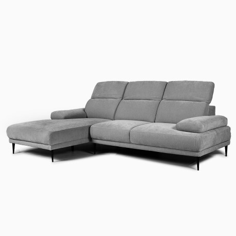 Rinconera Allegra- Tela Microfibra - Chaise Izquierdo 6686-7 Gris