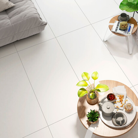 Semi Gres Para Piso Y Pared De 63X120 Blanco Acetinado Rectificado Lume GAMAS DE BLANCO