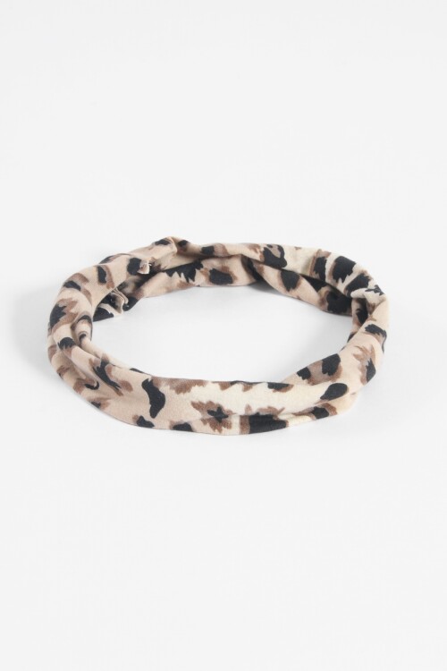 Vincha de tela animal print