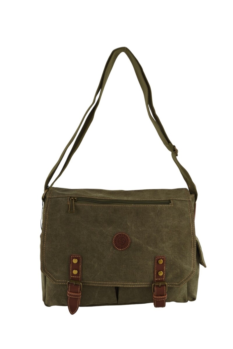 Bolso mensajero de lona Verde