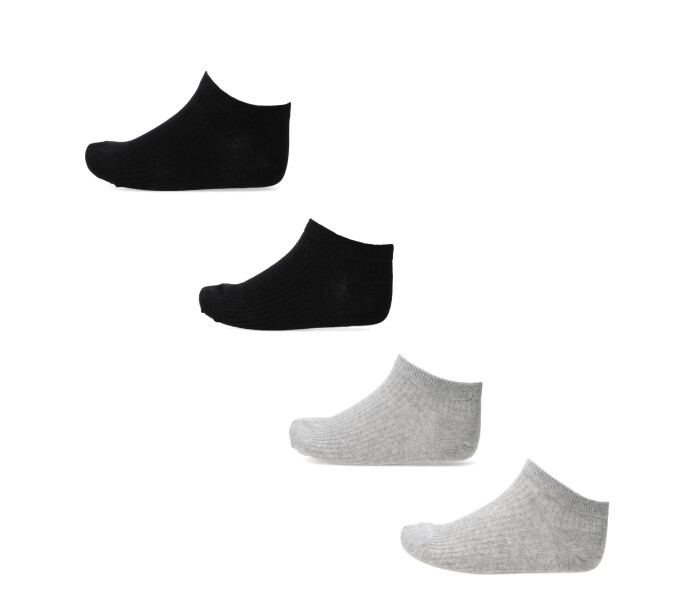 Medias Miss Carol pack x4 Gris - Negro