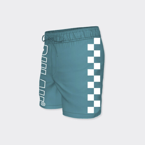 Short Pulau Checker Azul