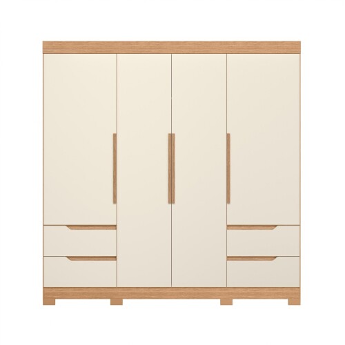 Ropero 4 puertas y 4 cajones - Vivacce Roble/blanco