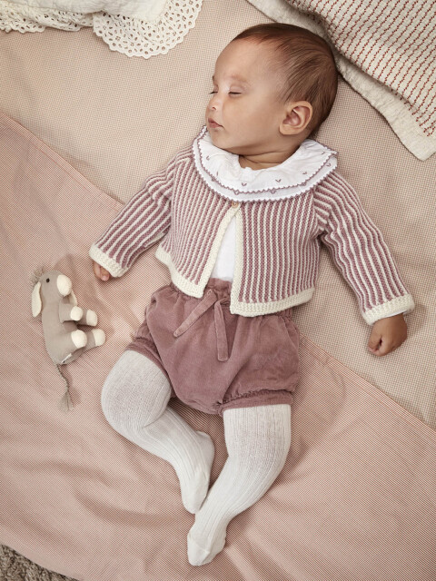 Chaqueta De Rayas Lila