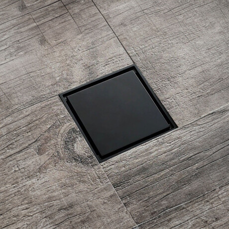 Desague En Acero Inox Ss304 15X15 Salida Vert. Negro Mate 000