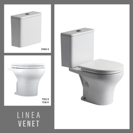 Juego De Inodoro Con Mochila Y Tapa Cierre Suave BLANCO