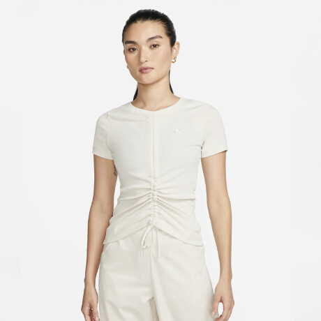 Remera Nike Moda Dama Essntl Rib Ss Md Crp Top Lt Orewood Brn S/C