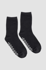 Medias lisas con antideslizante Azul