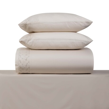 JGO SÁBANAS KING ALGODON NATURAL-BEIGE BRODERIE 200H ARENA