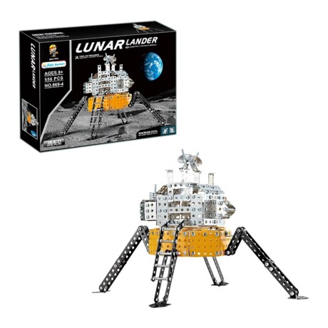 Set Construcción Acero Inoxidable Aterrizaje Lunar 558 Pz 001
