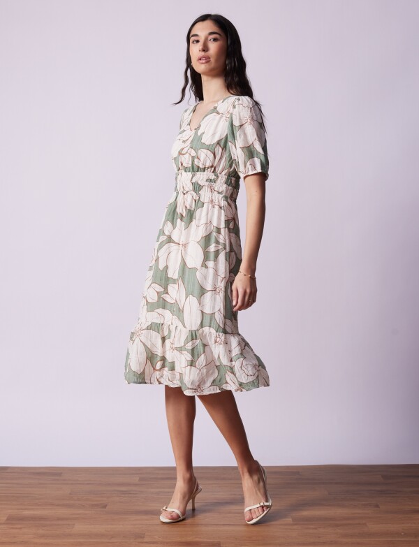 Vestido Flores VERDE/MULTI