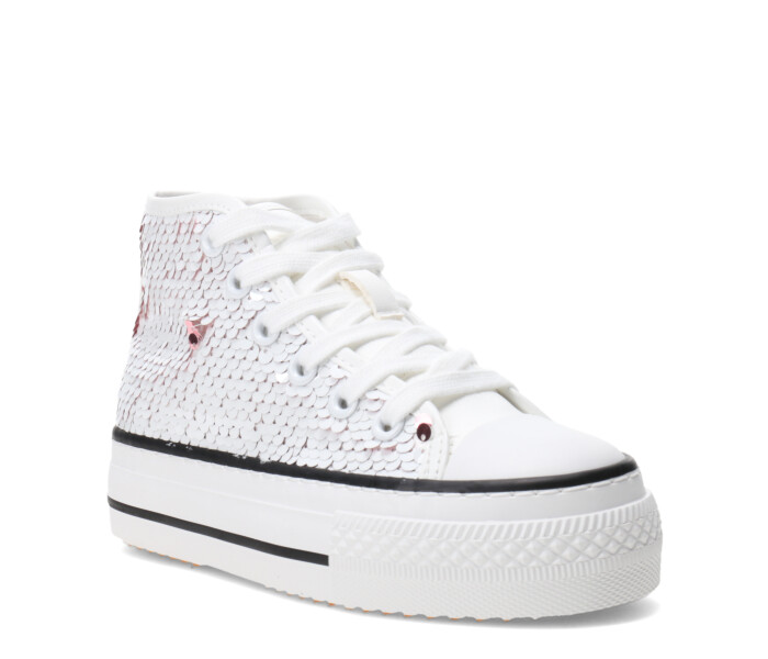 Championes de Niña Mini Miss Carol botita DIAMOND Blanco