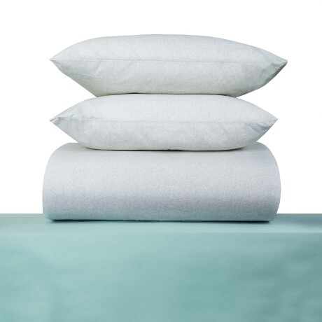 JUEGO SÁBANAS QUEEN ALGODON-Y-POLIESTER VERDE GARDENIA VERDE GRISACEO