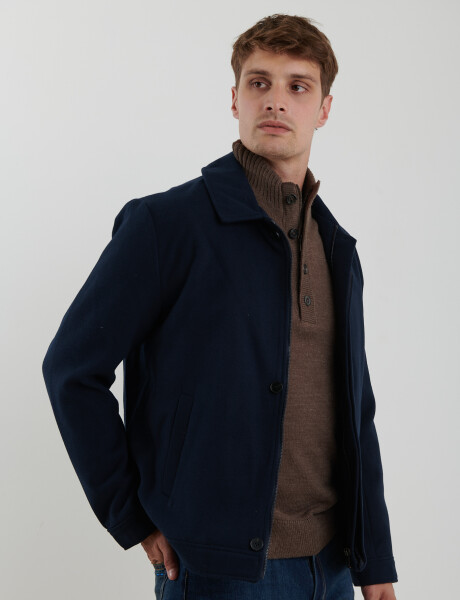 300255 SOBRETODO HARRINGTON LABEL Azul Oscuro