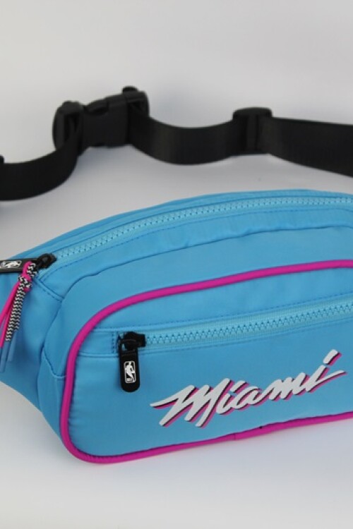 Riñonera nylon doble cierre Miami - NBA Celeste