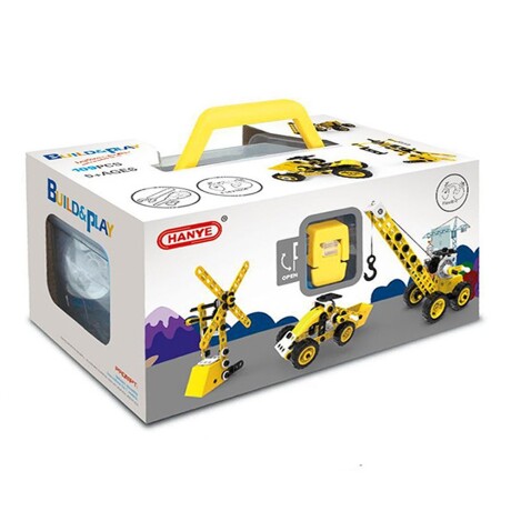 Bloques de Construcción Flexibles Grúa Armable 8 en 1 de 100 Piezas Amarillo