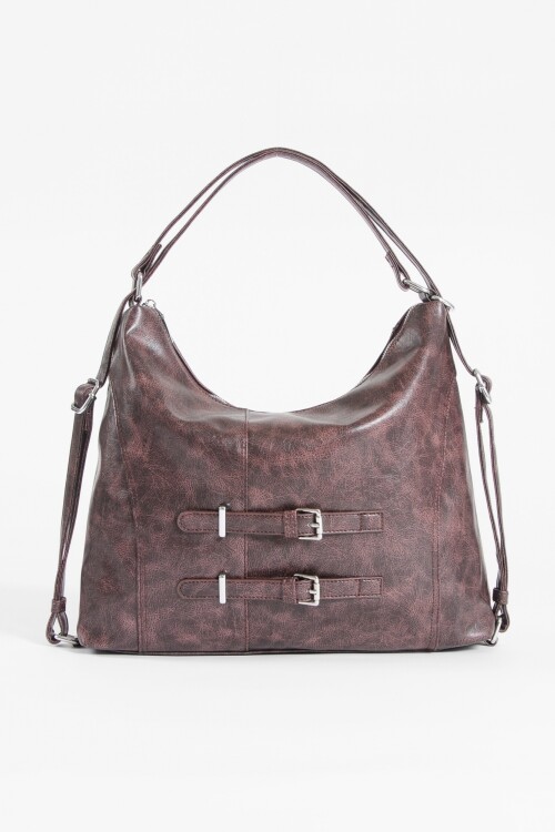 Cartera hobo - mochila con hebillas bordo