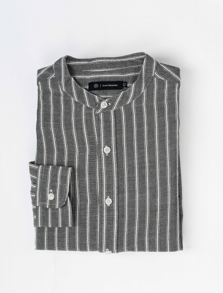 Camisola m/l rayada negro