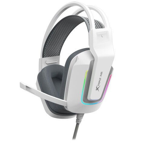 Auriculares Xtrike Me Gamer Gh 712 Luz Rgb Ps5 PC Ps4 Xbox Variante Color Blanco