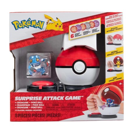 Pokemon Surprise Attack Game - Croagunk + Pokeball Pokemon Surprise Attack Game - Croagunk + Pokeball