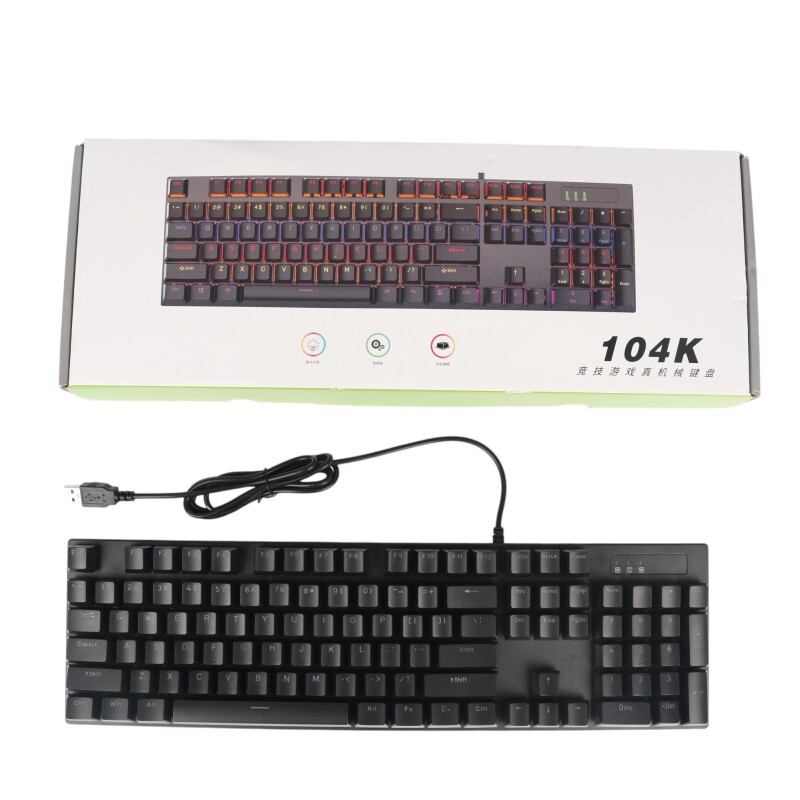 Teclado mecánico 104K RGB con cable Teclado mecánico 104K RGB con cable