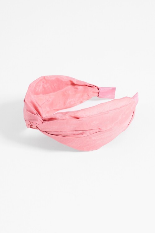 Vincha rígida tela nudo lacre